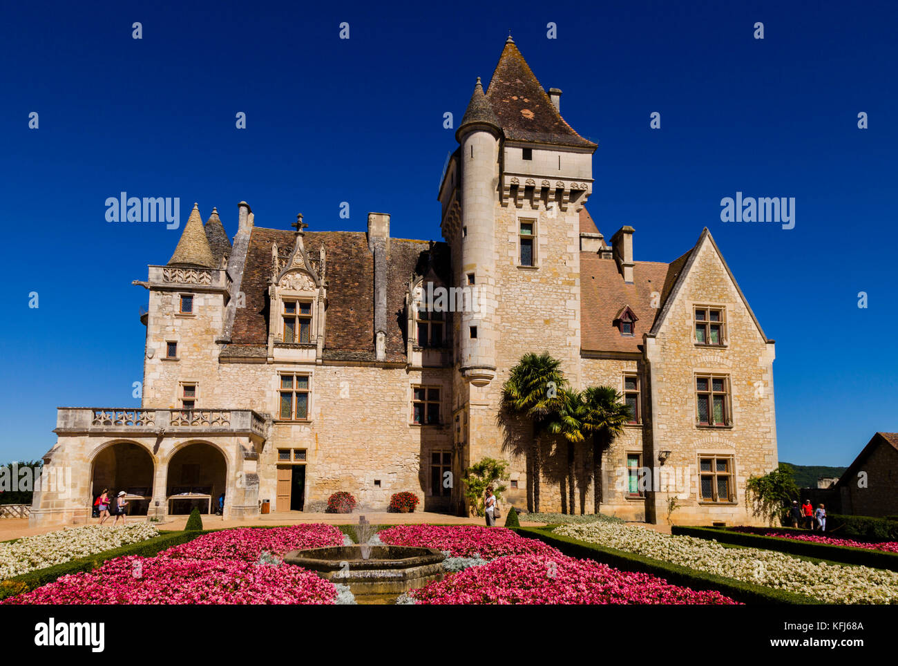 Das Château des Milandes, weltweit bekannt als die Heimat von Josephine Baker. Stockfoto