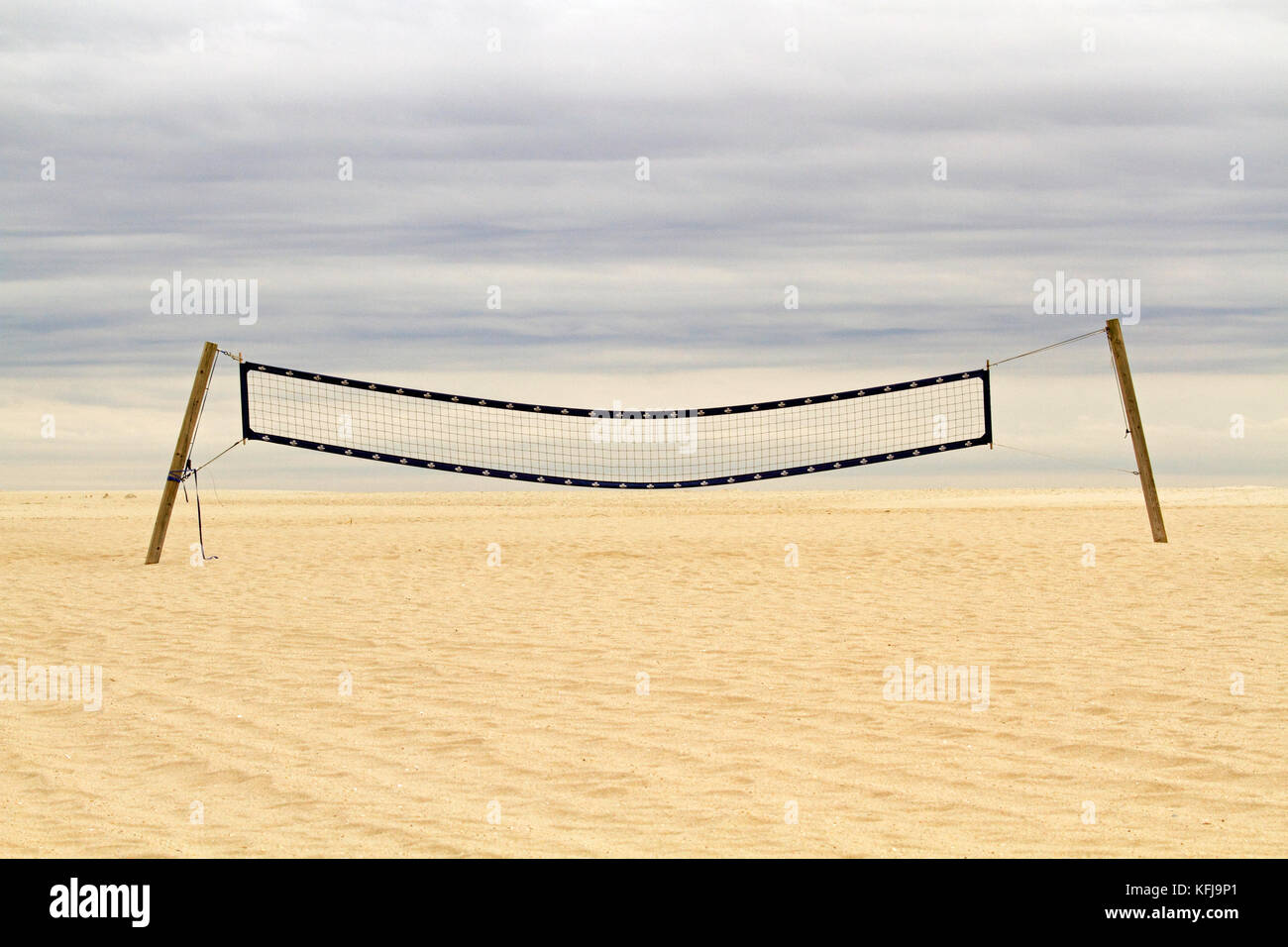 Beach Volleyball net am Strand in Cape May, New Jersey, USA Stockfoto