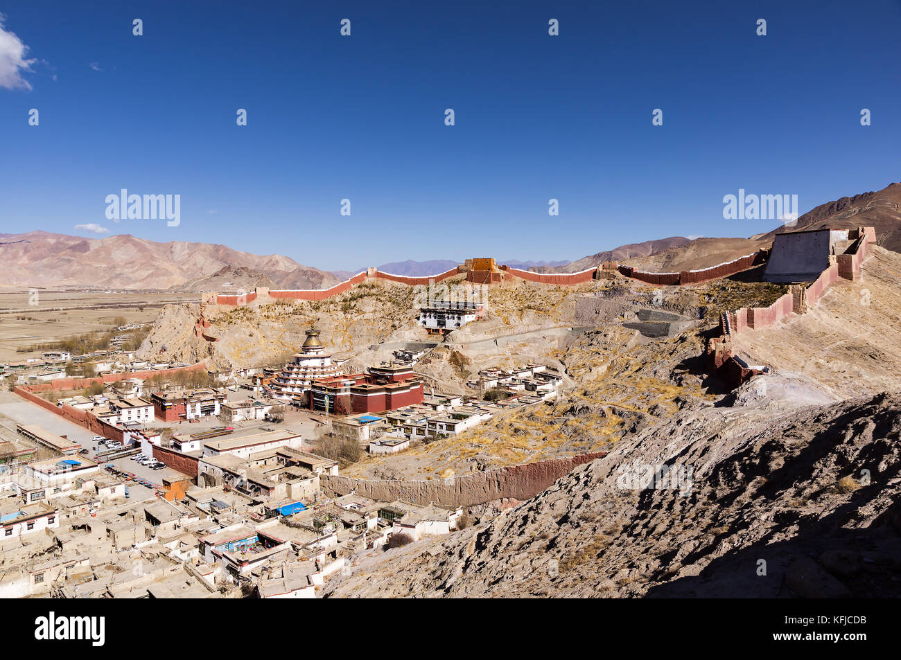 Gyantse Stadt - Tibet Stockfoto