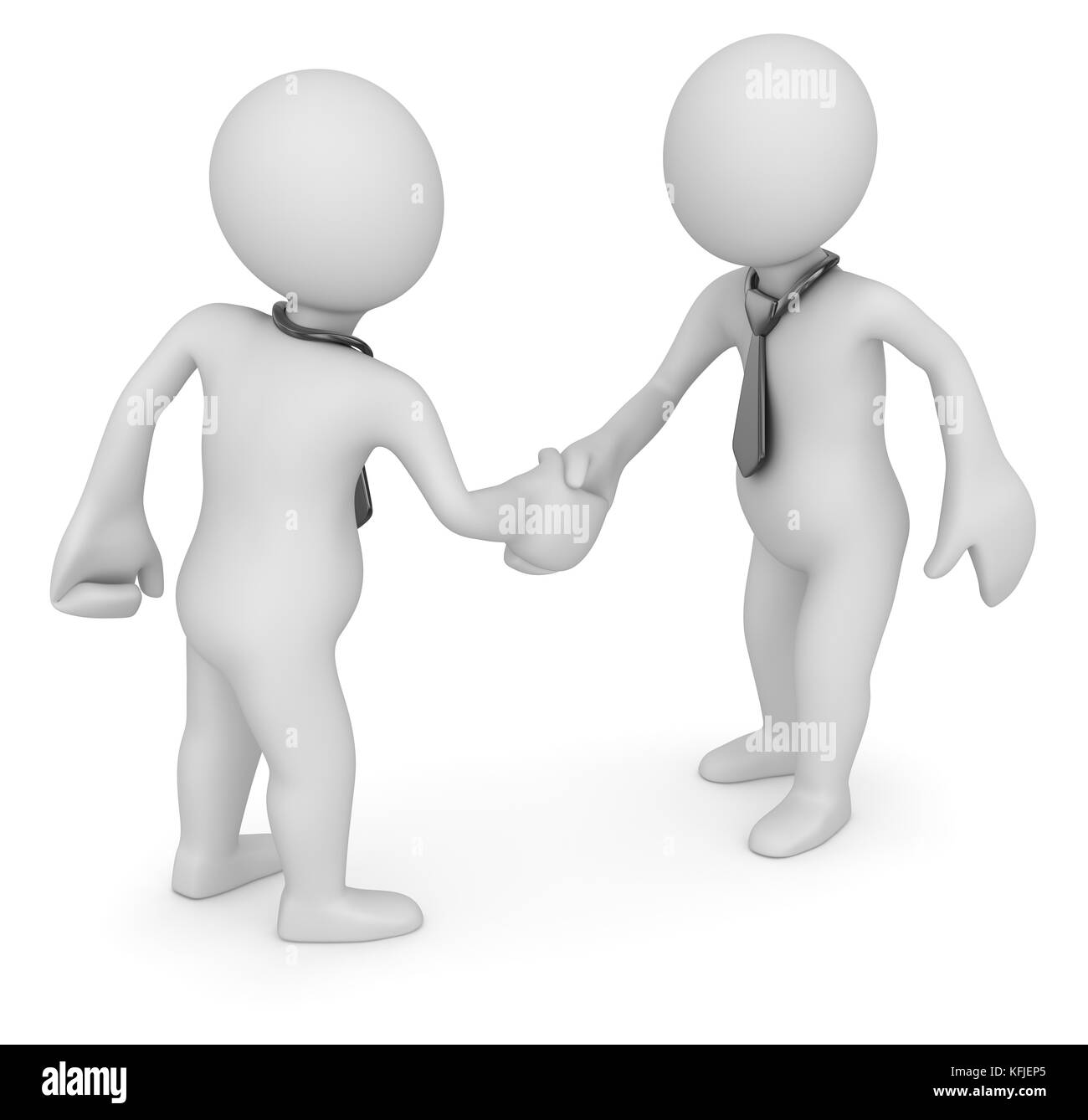 Handshake von zwei BUSINESSMANS, Computer generierten Bildes. 3D-Render. Stockfoto