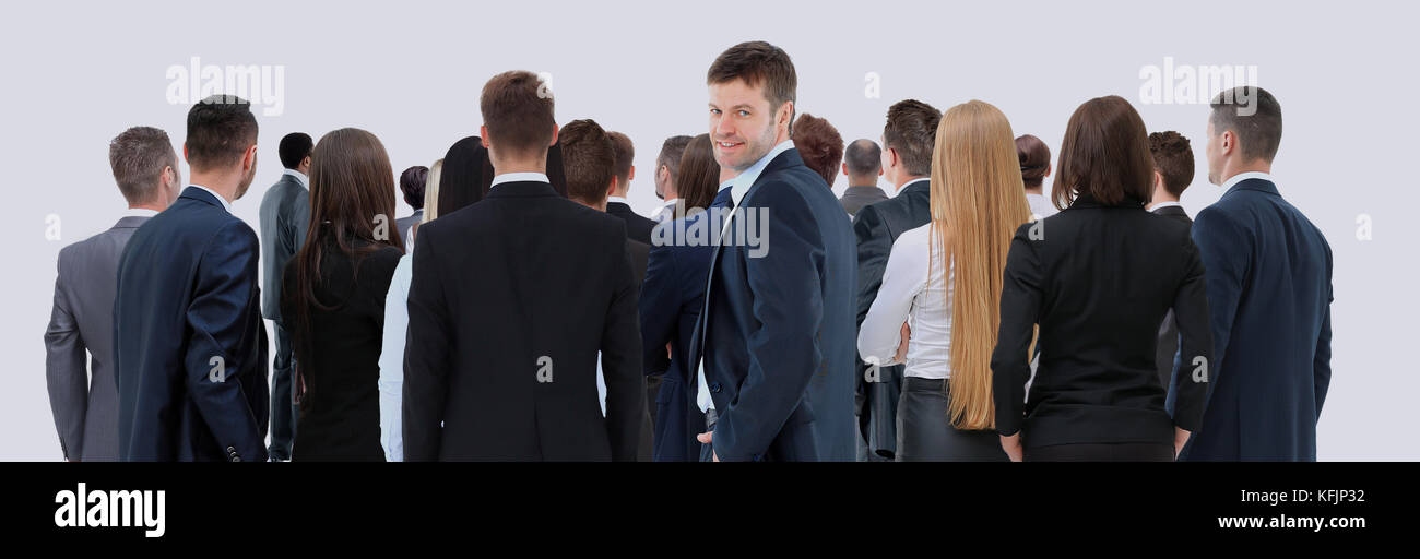 Große Gruppe von Geschäftsleuten. auf weißem Hintergrund Stockfoto