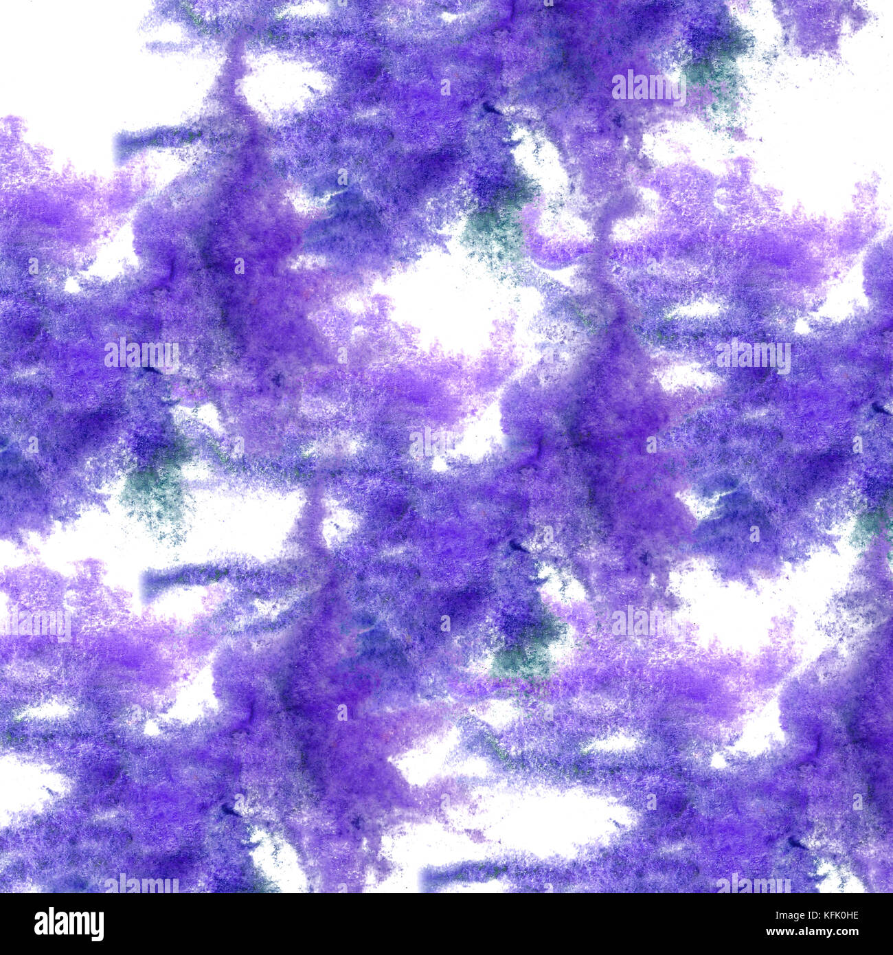 Makro die violette Fleckenstruktur isoliert auf einem weißen Hintergras Stockfoto