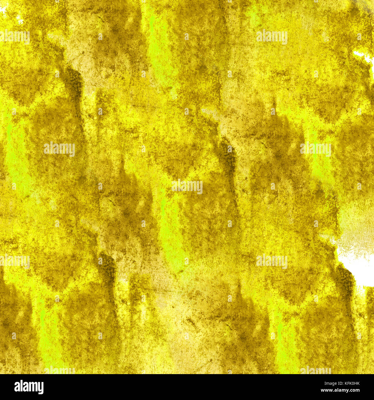 Makro die gelbe Fleckenstruktur, isoliert auf einem weißen Hintergrund Stockfoto