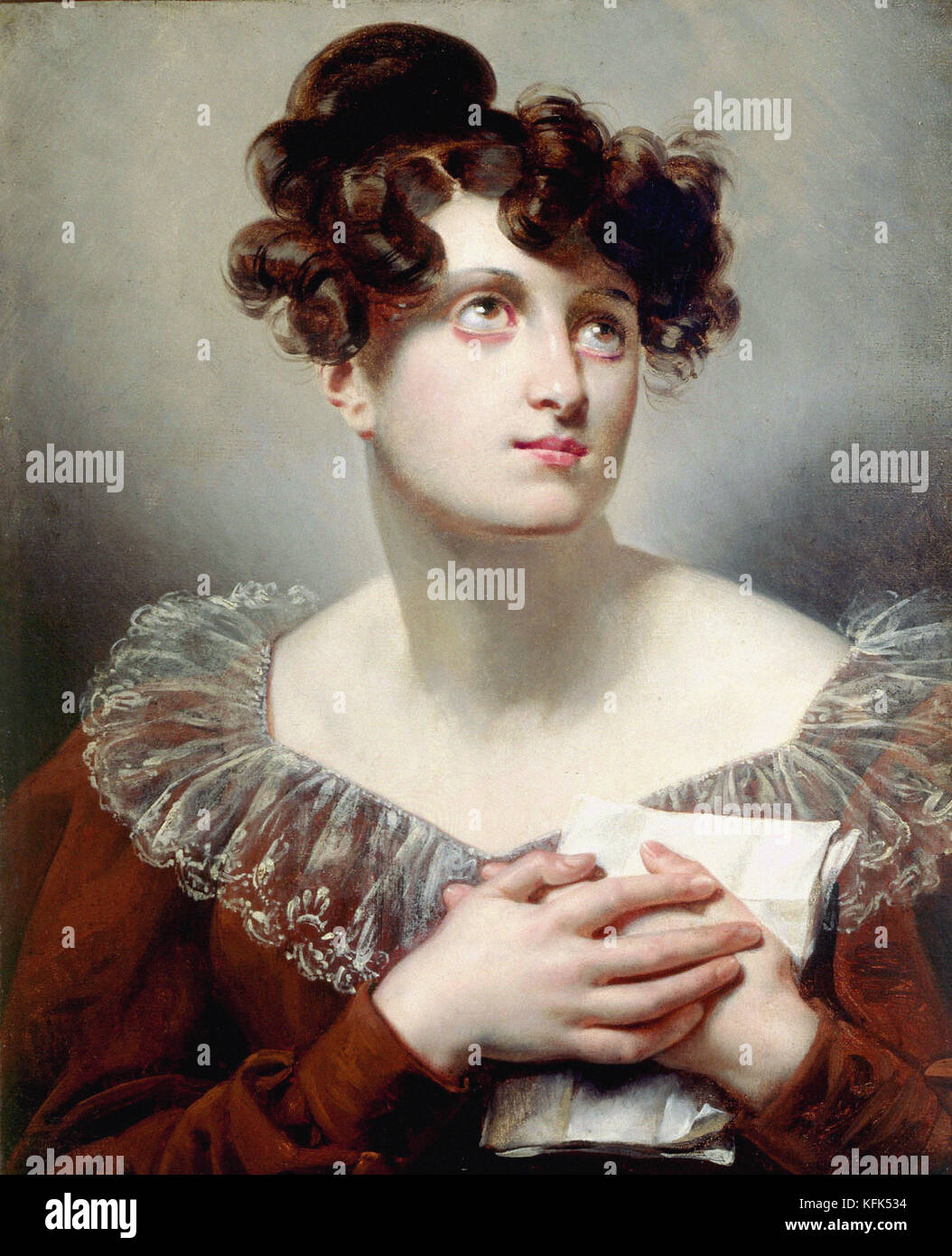 Französische Schule Porträt der Schauspielerin Anne Boutet, wie Mademoiselle Mars-Museum Carnavalet, Paris 19. Jahrhundert bekannt Stockfoto