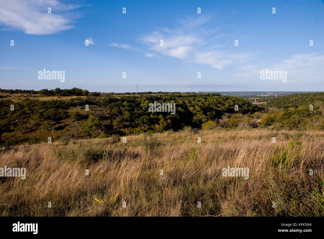 Texas Hill Country im Herbst Stockfoto