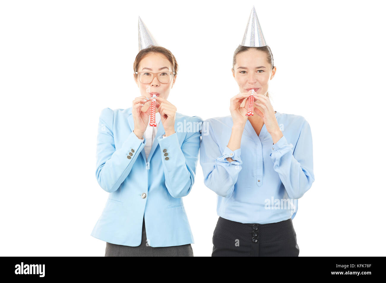 Partyzeit im Büro Stockfoto