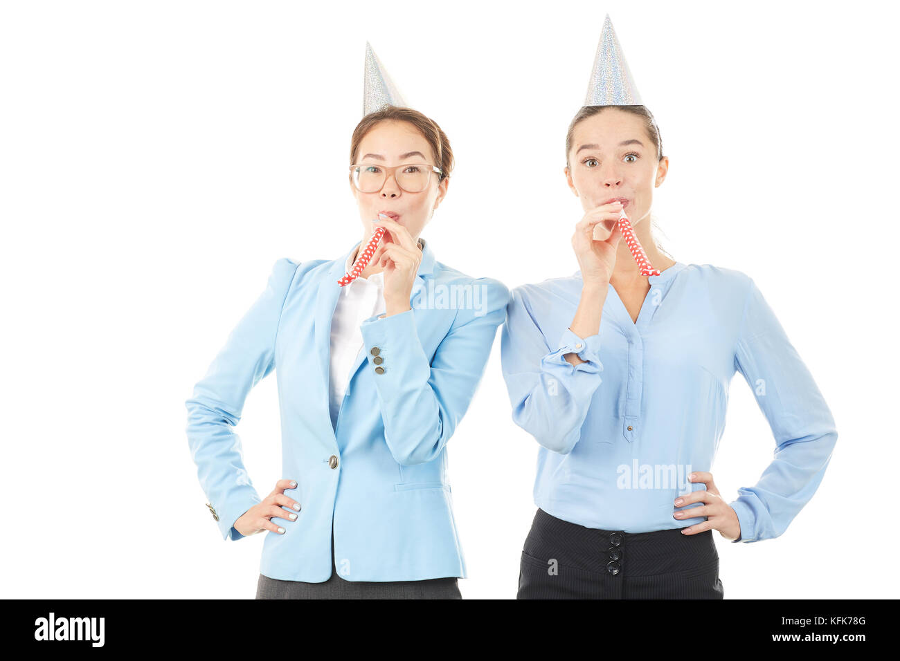 Partyzeit im Büro Stockfoto