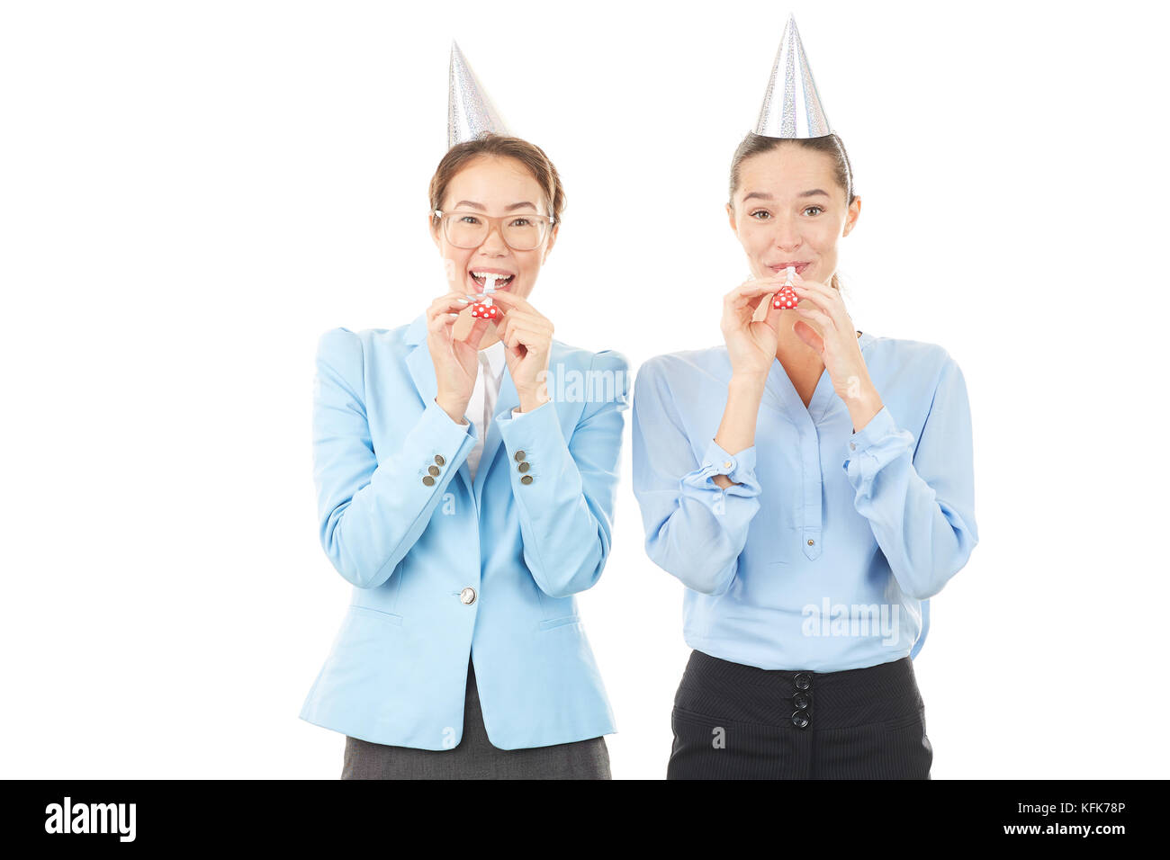 Partyzeit im Büro Stockfoto