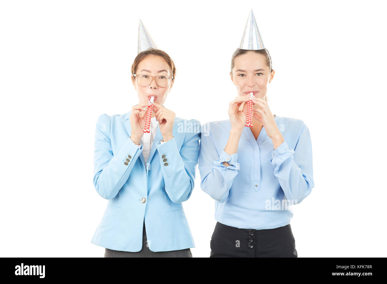 Partyzeit im Büro Stockfoto