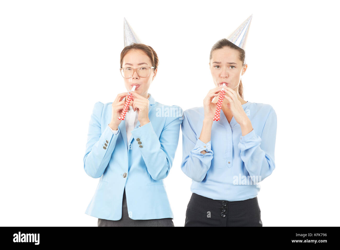 Partyzeit im Büro Stockfoto