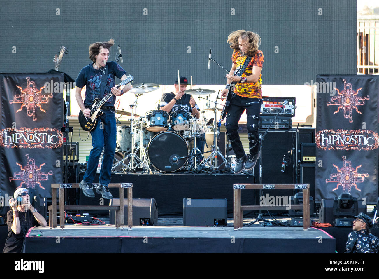 Los Angeles, Kalifornien, USA. 28. Oktober 2017. Die Band hipnostic führt auf dem Indie lieferbar Music Festival 2017 am Pico Rivera Sports Arena i Stockfoto