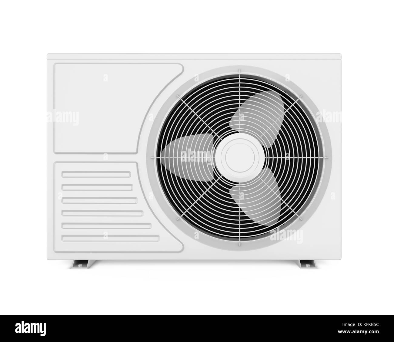 Klimaanlage Außeneinheit isoliert Stockfoto