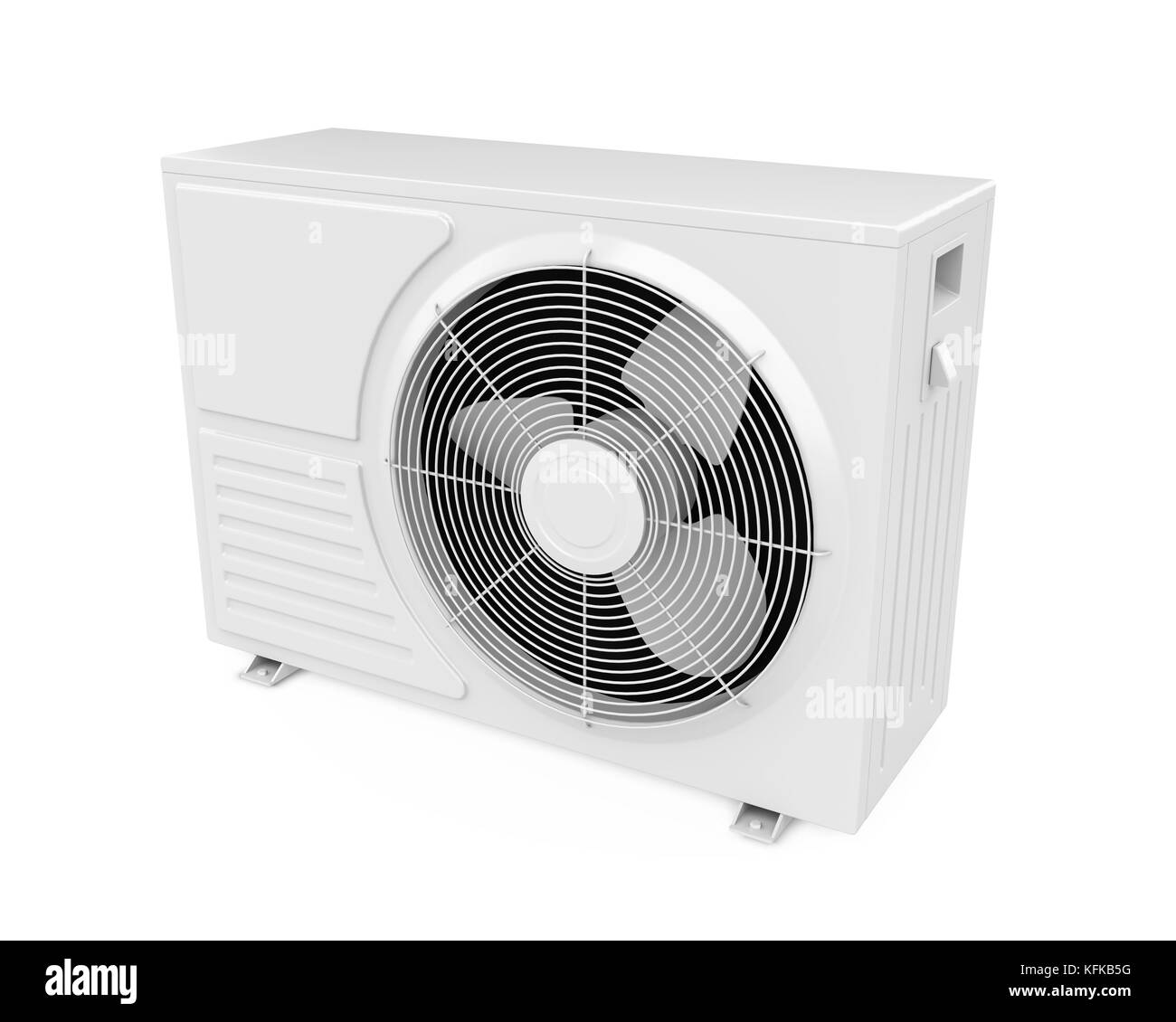 Klimaanlage Außeneinheit isoliert Stockfoto