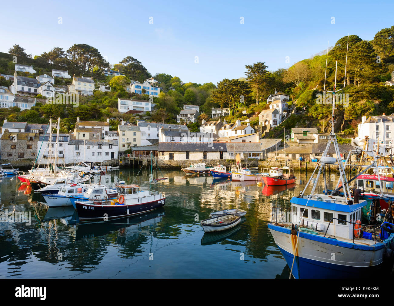 Fischereihafen, Polperro, Cornwall, England, Vereinigtes Königreich Stockfoto
