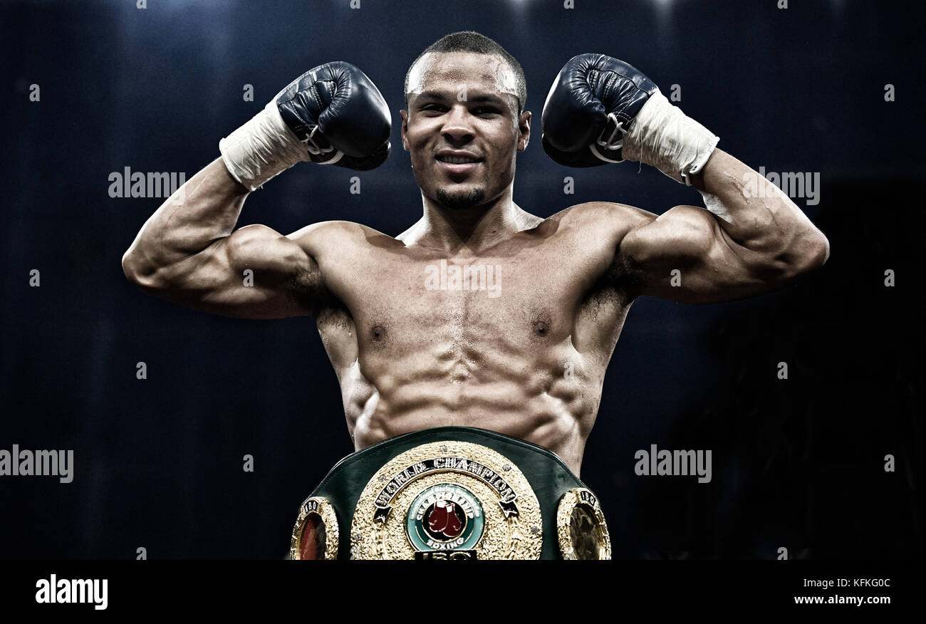 Chris Eubank junior, GBR, Hanns-Martin-Schleyer-Halle, Stuttgart, Baden-Württemberg, Deutschland Stockfoto