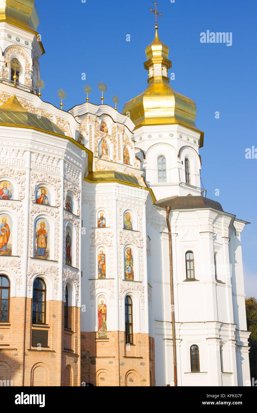 Kathedrale der Himmelfahrt der Jungfrau Maria von Kiew - Pechersk Lavra. alten christlichen Kloster in Kiew, Ukraine Stockfoto