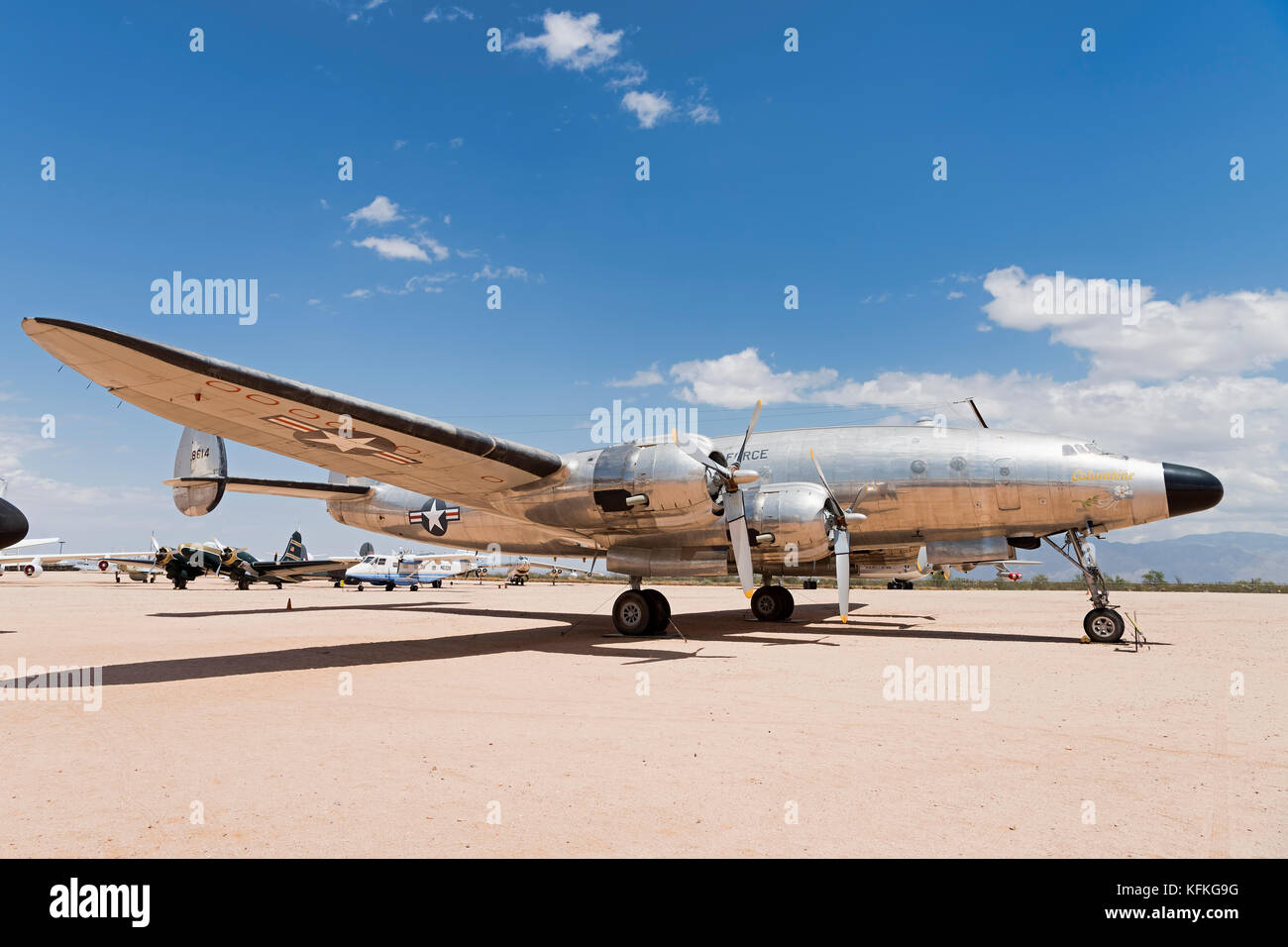 Propeller-Luftplaine, Lockheed Constellation C-1214 Columbine 1, General Eisenhowers persönliches Flugzeug, 1950-1952 Stockfoto