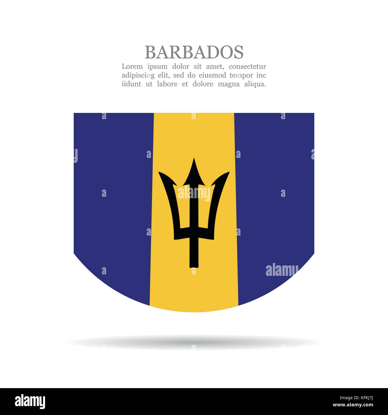 Barbados Flagge Vektor icon Stock Vektor