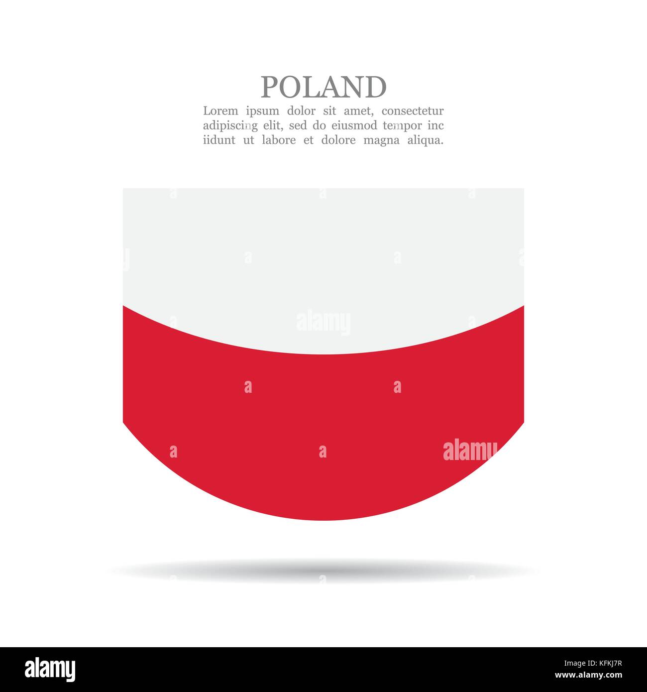 Polen Nationalflagge Vektor icon Stock Vektor