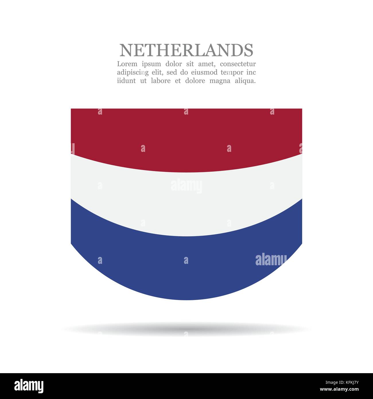 Niederlande Nationalflagge Vektor icon Stock Vektor