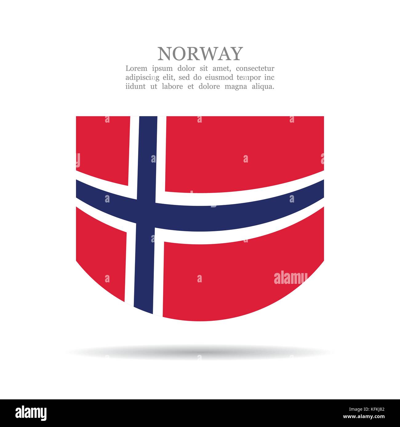 Norwegen Nationalflagge Vektor icon Stock Vektor