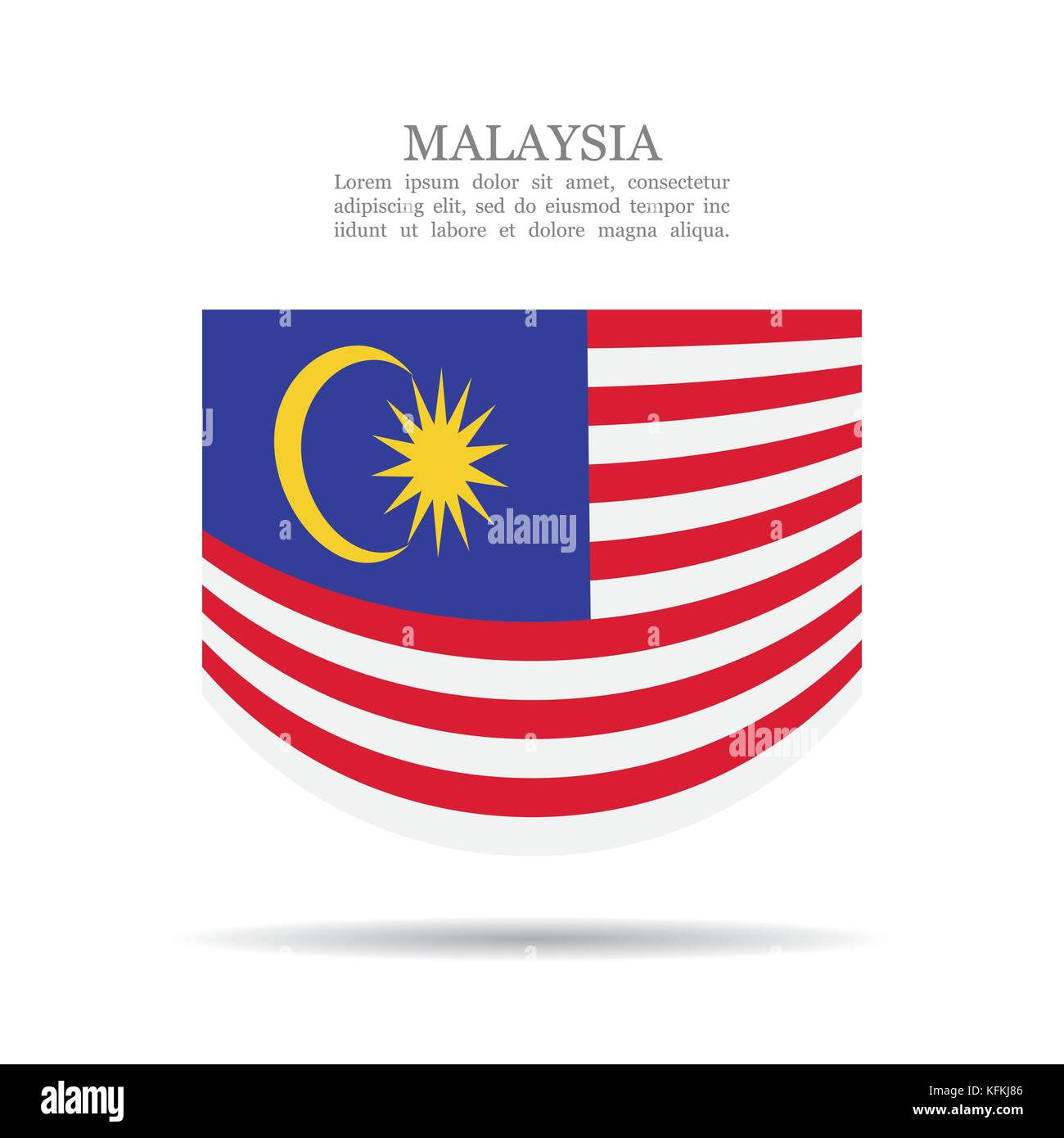 Malaysia Flagge Vektor icon Stock Vektor