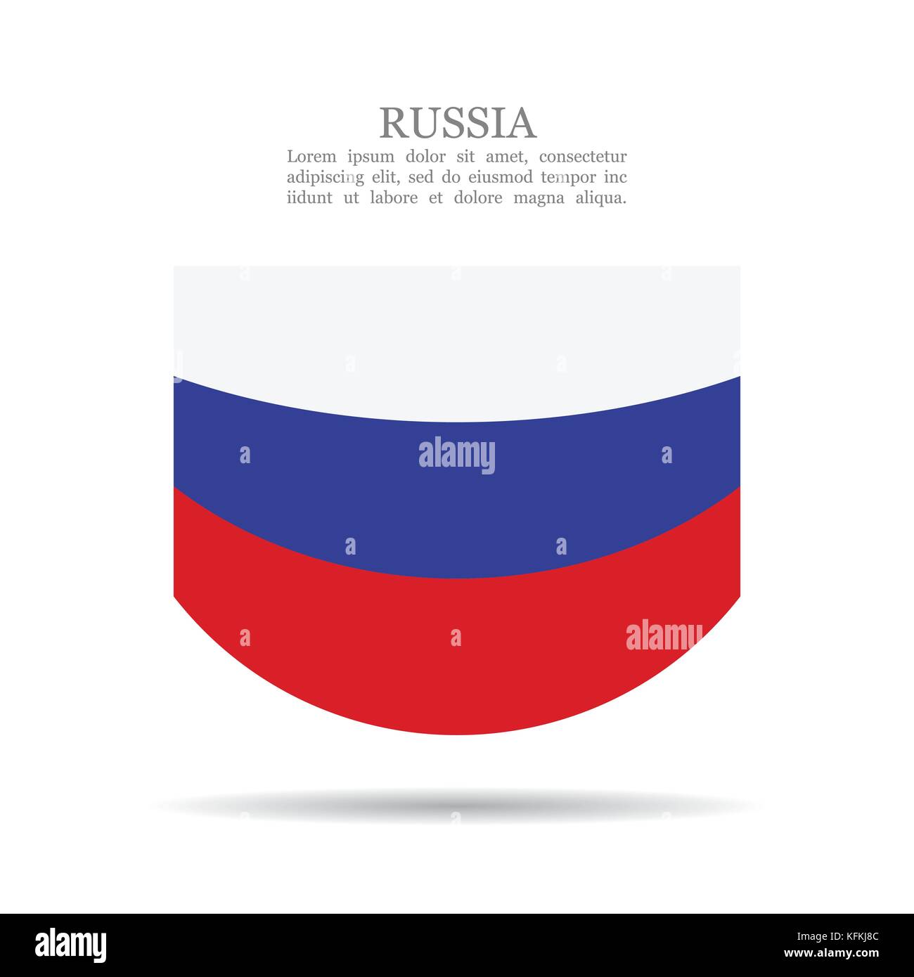 Russland Nationalflagge Vektor icon Stock Vektor