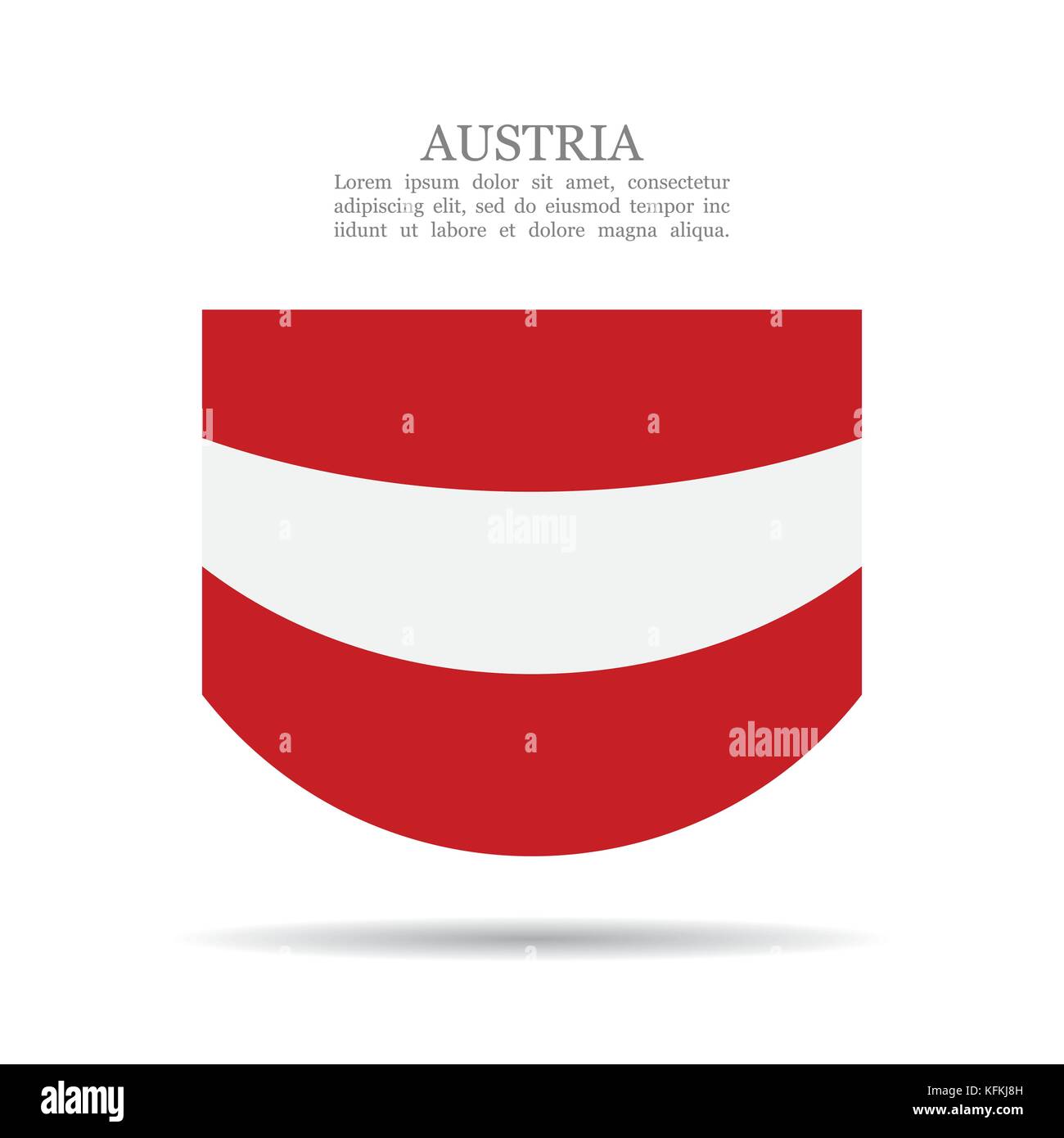 Österreich Nationalflagge Vektor icon Stock Vektor