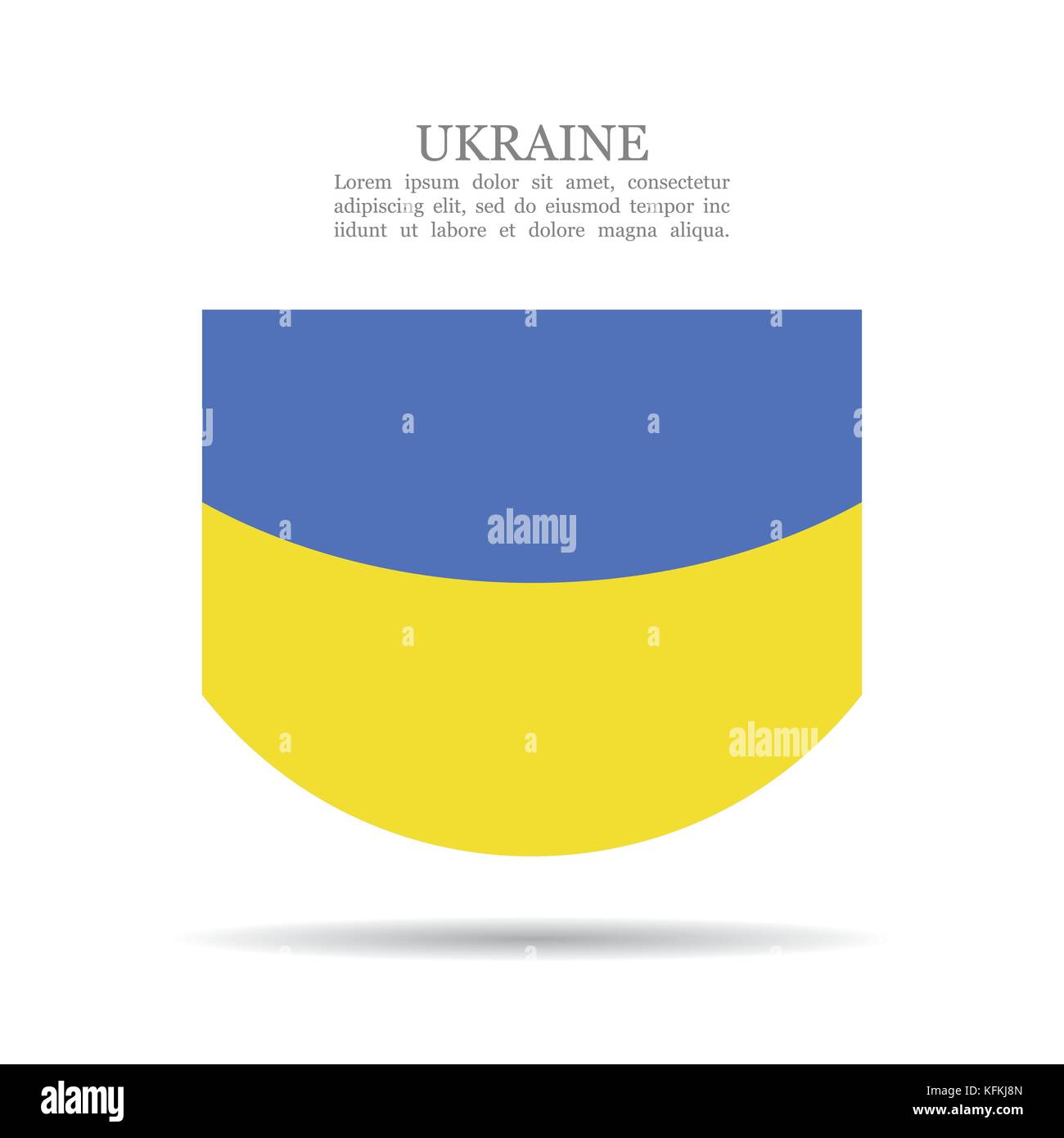 Ukraine Nationalflagge Vektor icon Stock Vektor