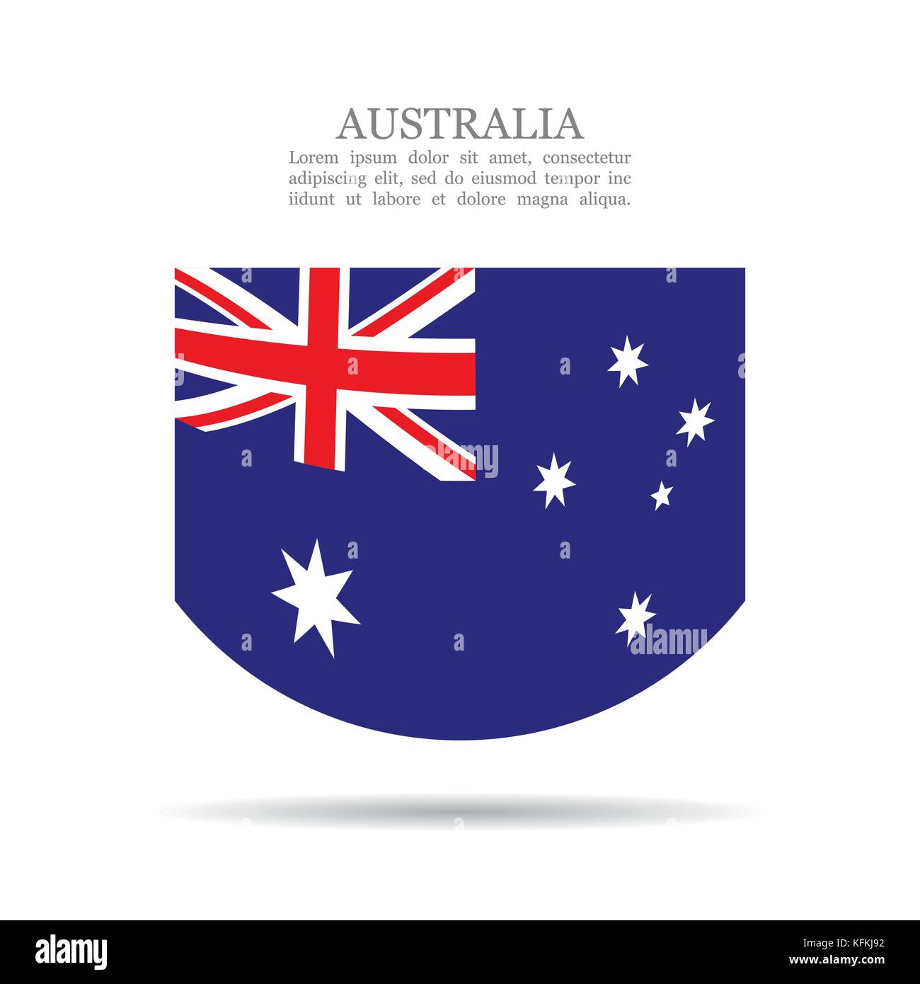 Australien Nationalflagge Vektor icon Stock Vektor
