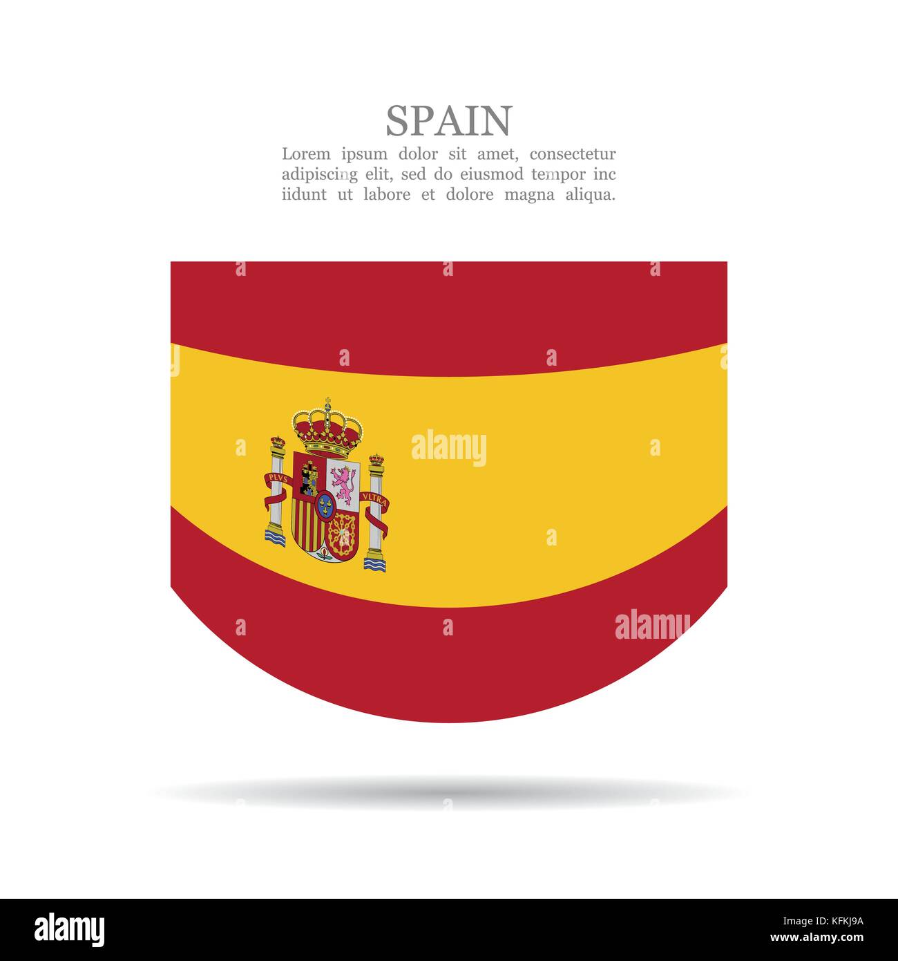 Spanien Nationalflagge Vektor icon Stock Vektor