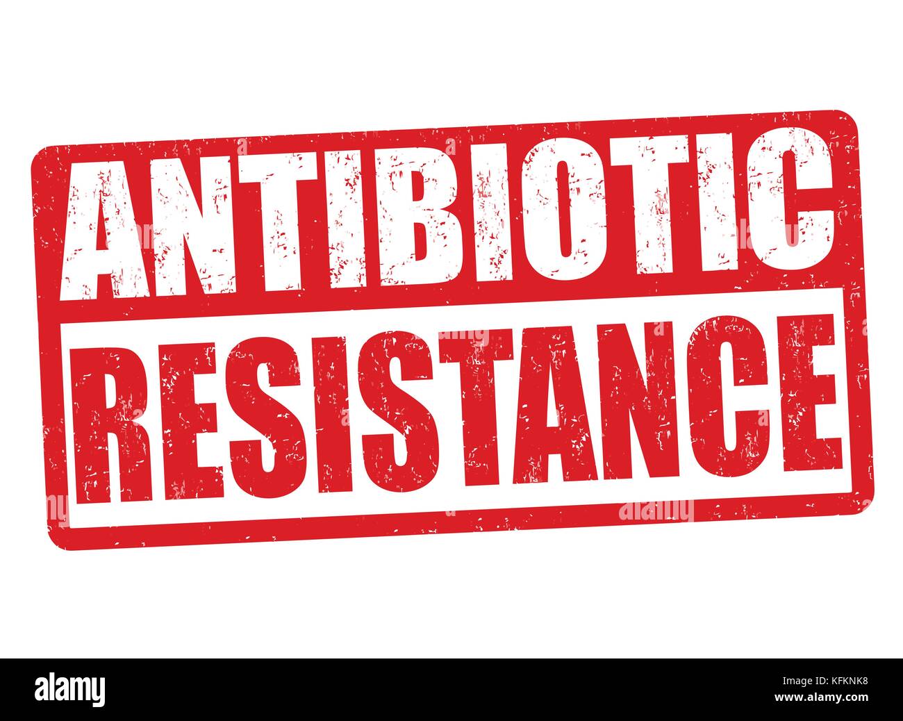 Antibiotikaresistenz grunge Stempelabdruck auf weißem Hintergrund, Vector Illustration Stock Vektor