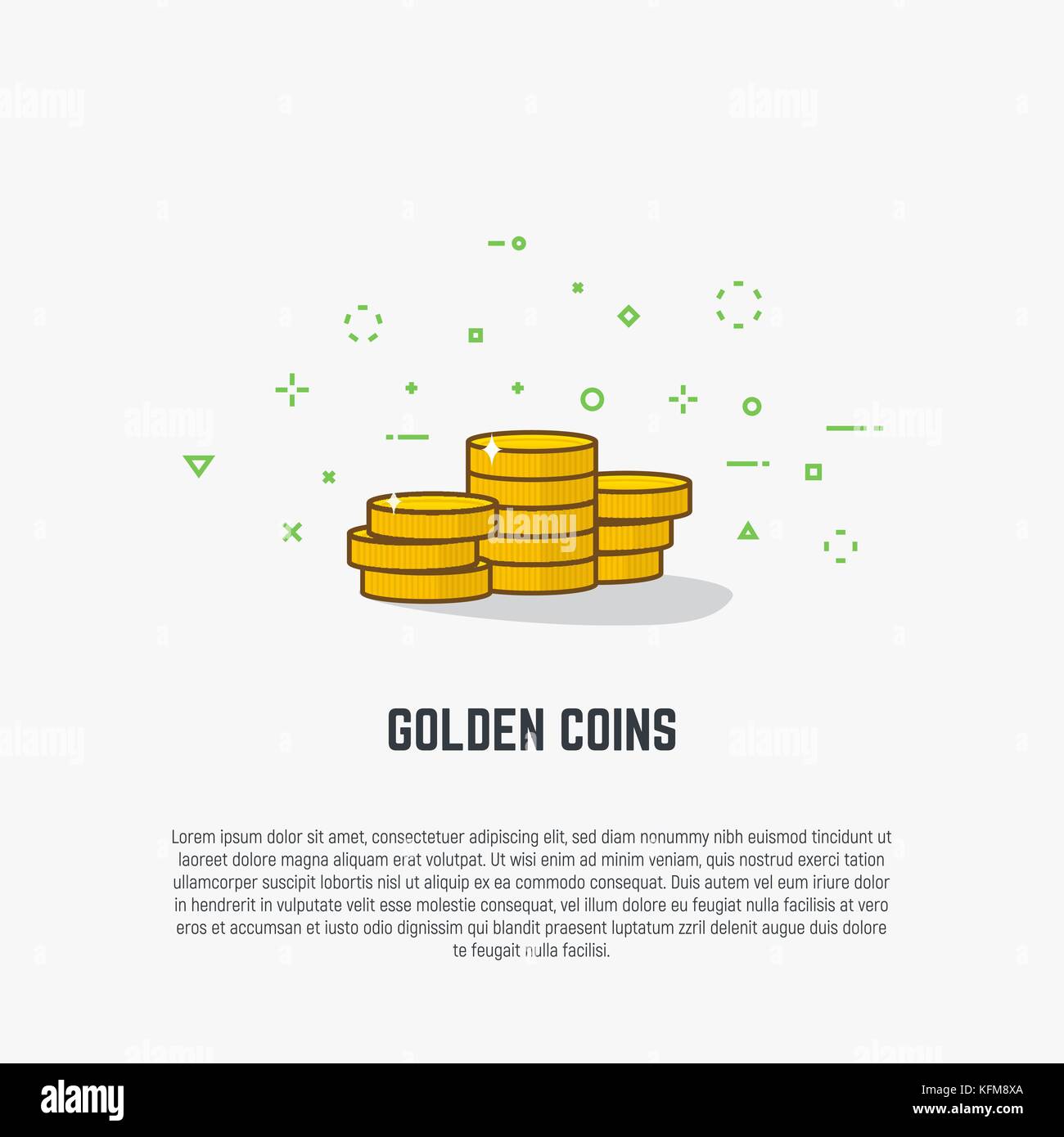 Goldene Münzen Abbildung Stock Vektor