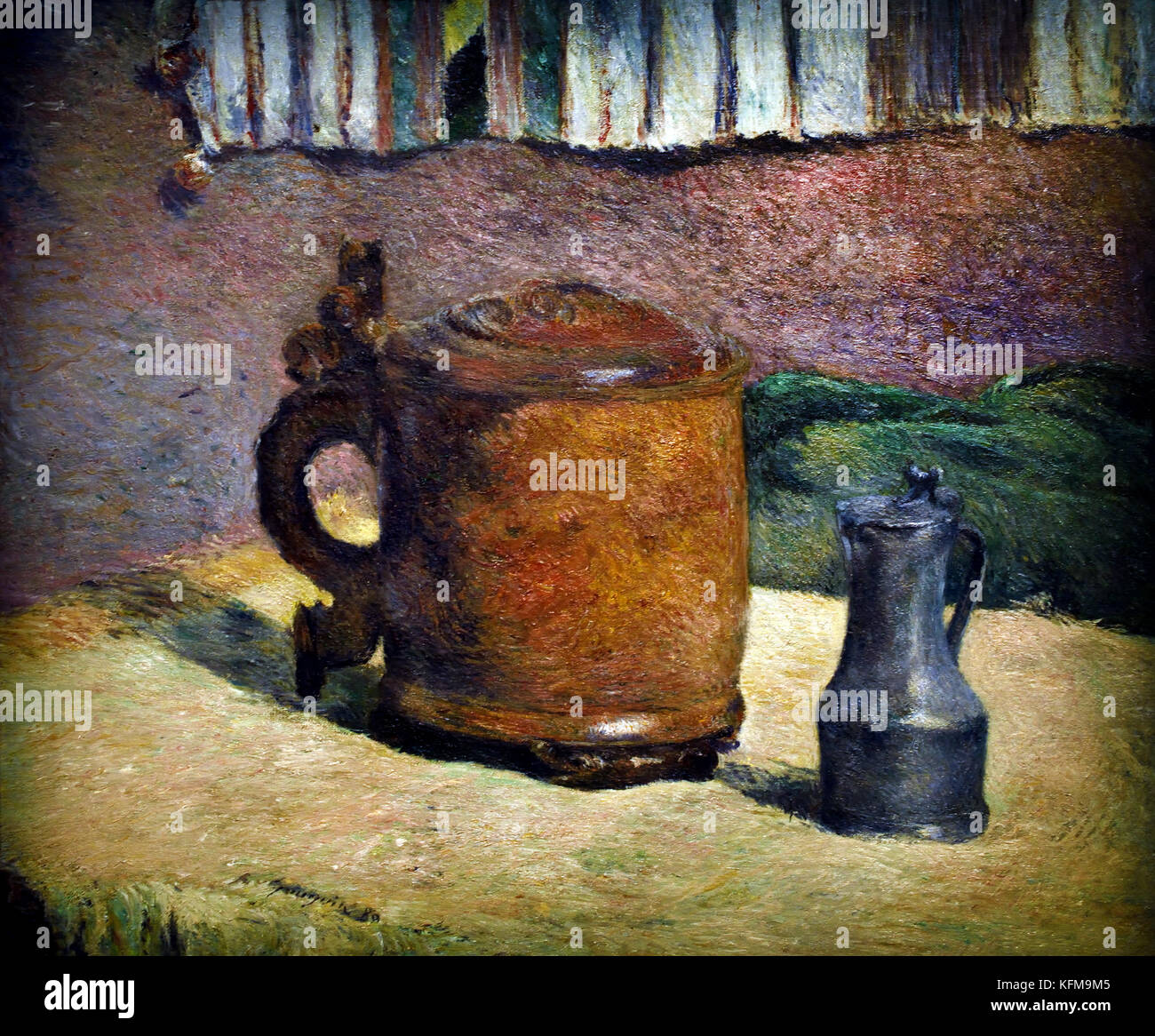 Nature Morte - Stillleben von Paul Gauguin - Eugène Henri Paul Gauguin 1848 - 1903 war eine französische post-impressionistischen Künstler, Frankreich. (Gestorben ,8 Mai 1903, Atuona, Marquesas Islands, Französisch-Polynesien) Maler, Bildhauer. Stockfoto