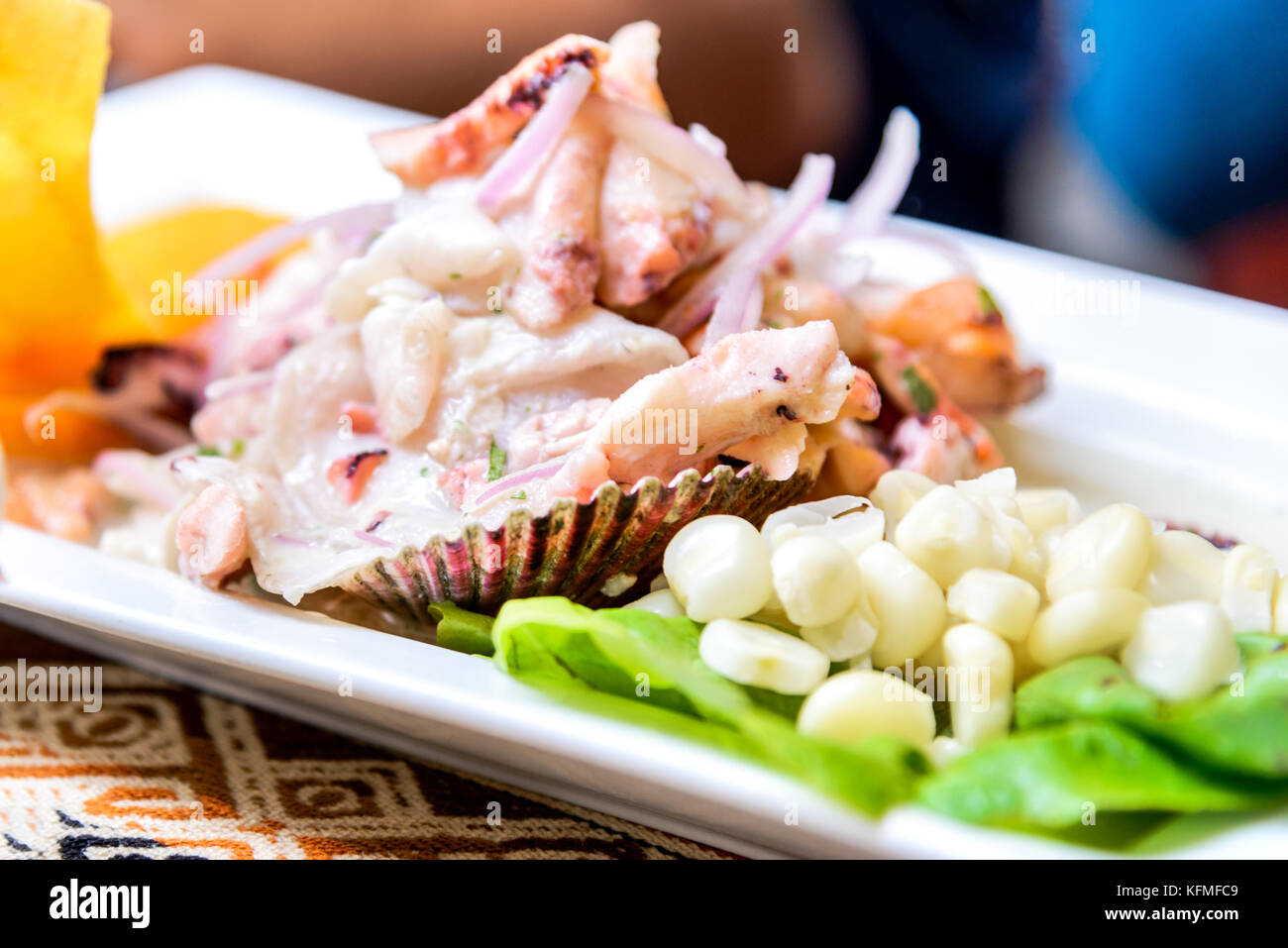 Peru, Südamerika - Ceviche ist der peruanischen Gericht Herkunft und verbraucht in Lateinamerika. Stockfoto