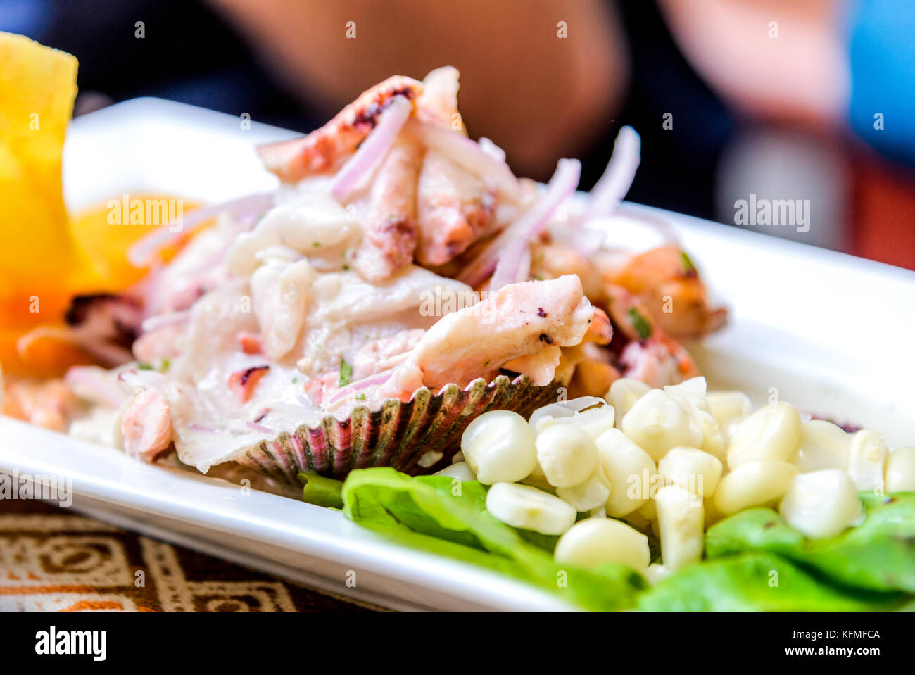 Peru, Südamerika - Ceviche ist der peruanischen Gericht Herkunft und verbraucht in Lateinamerika. Stockfoto