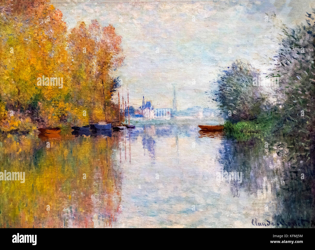 Herbst auf der Seine, Argenteuil (Automne sur la Seine, Argenteuil) von Claude Monet (1840-1926), Öl auf Leinwand, 1874 Stockfoto
