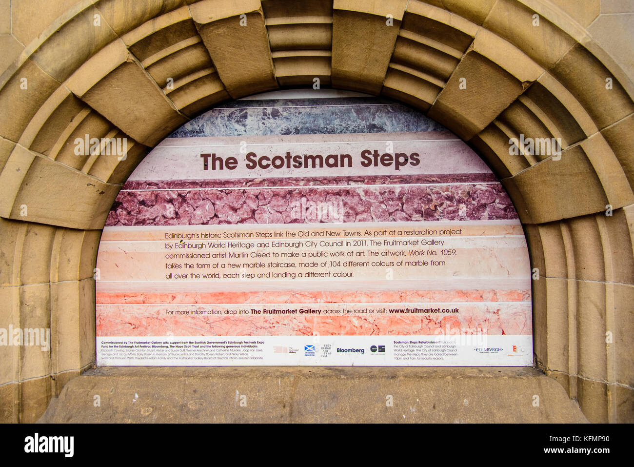 Der scotsman Schritte Street in Edinburgh, Schottland Stockfoto