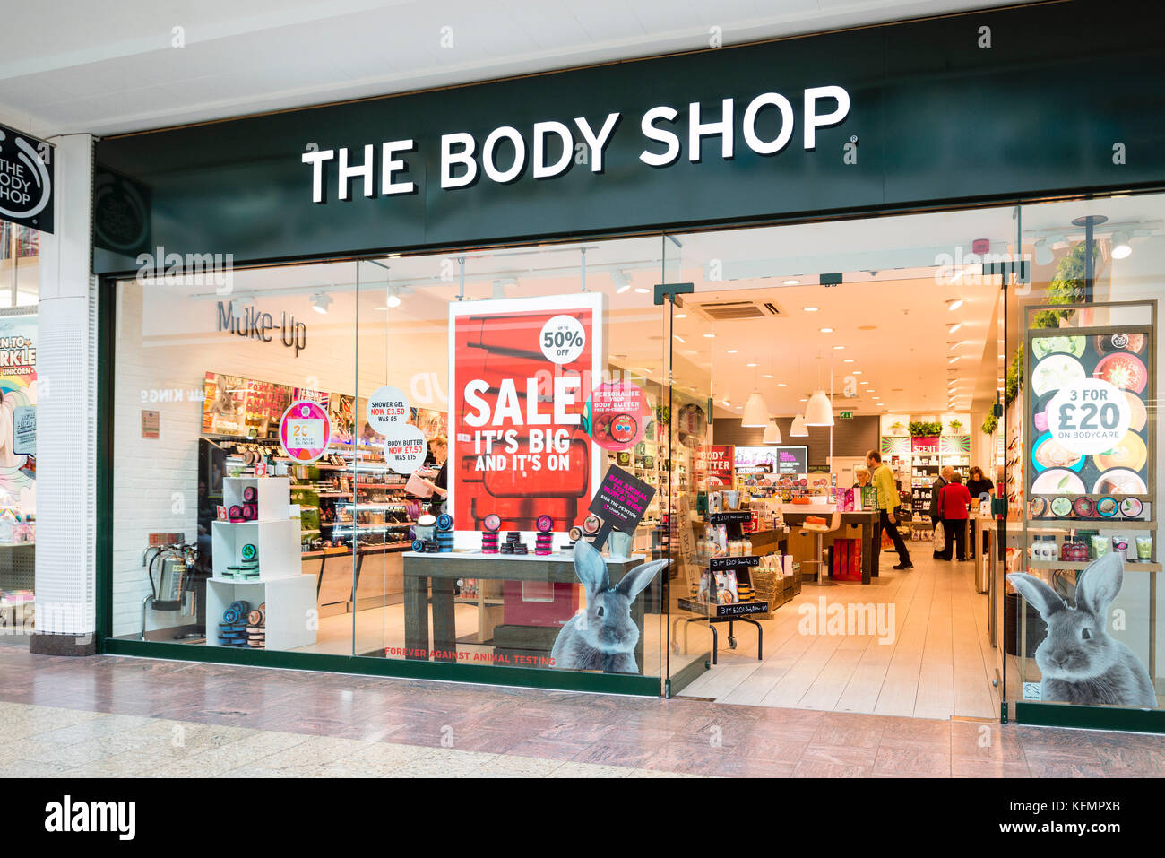 Der Body Shop Shop, UK. Stockfoto