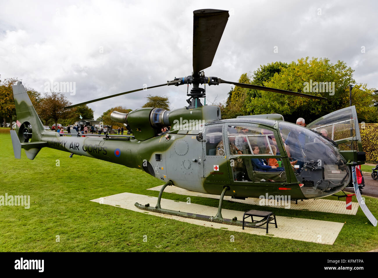 Ein British Army Air Corps Westland Gazelle AH. 1 Hubschrauber auf der Longleat militärischen Spektakuläre 2017 Stockfoto