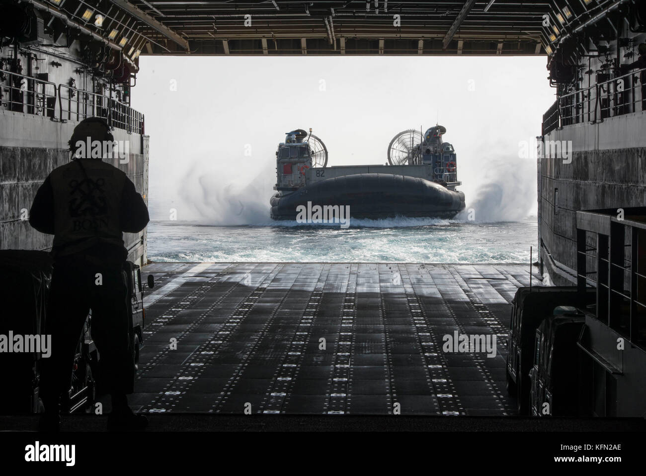 Landing Craft Luftkissen Stockfoto