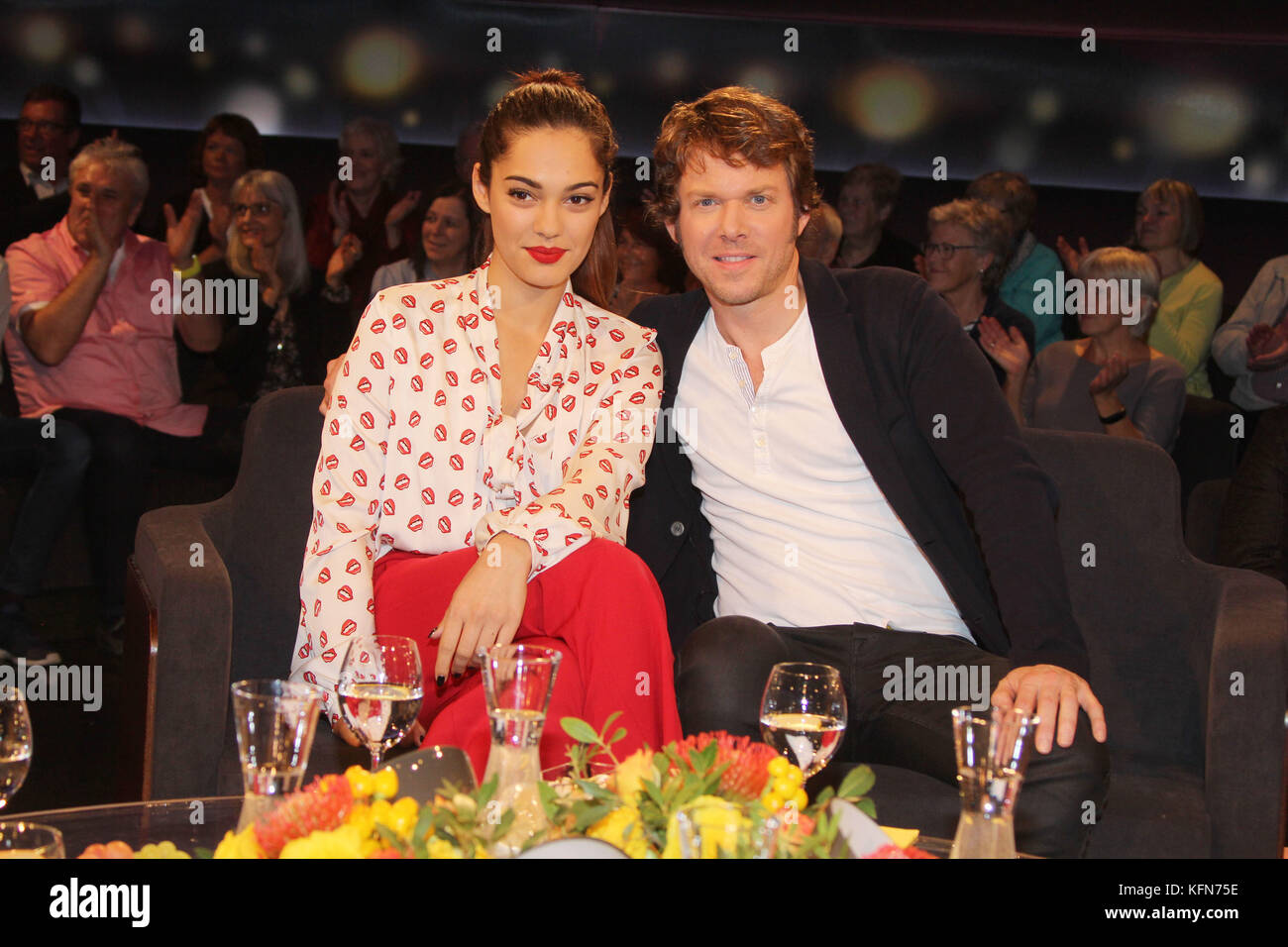 Ndr talkshow Tietjen und bommes in Hannover bietet: nilam Farooq und Steffen Schroeder, Kan wo: Hannover, Deutschland Wann: 29 Sep 2017 Credit: Becher/wenn.com Stockfoto