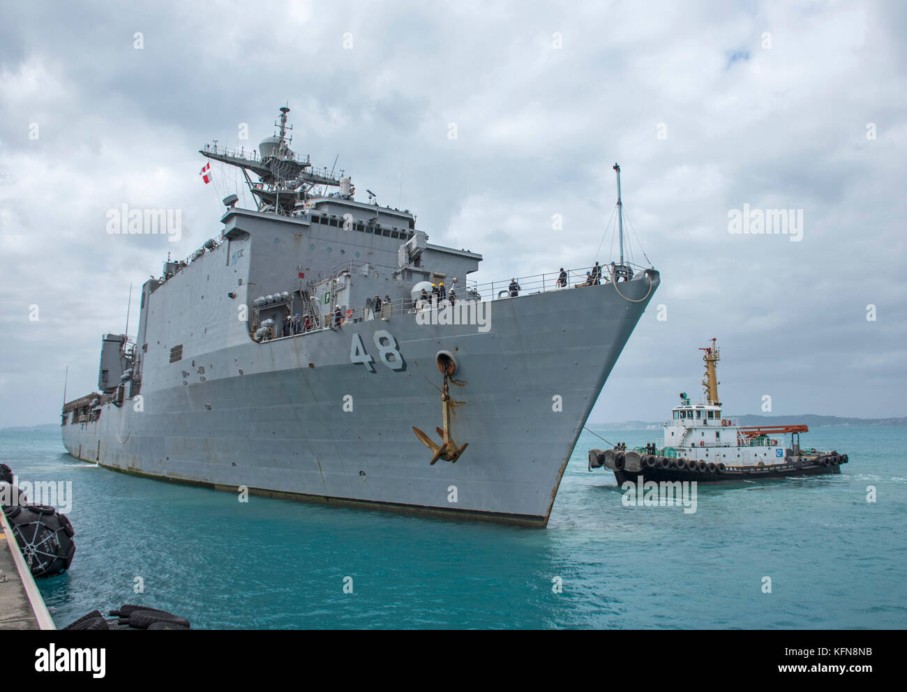 Die amphibische Landung dock Schiff USS Ashland (LSD 48) Stockfoto