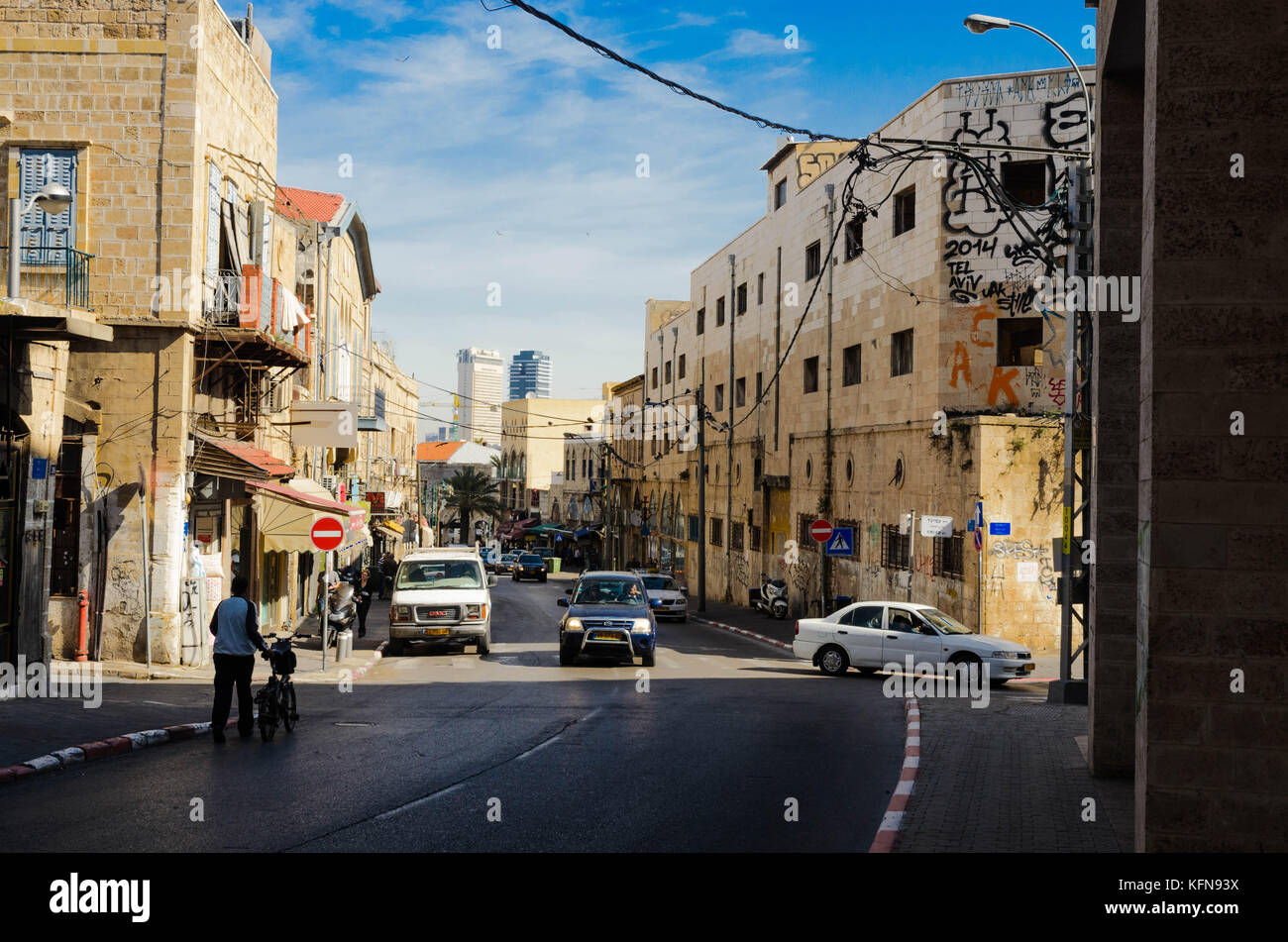 Die Altstadt von Jaffa und Tel Aviv, Israel Stockfoto