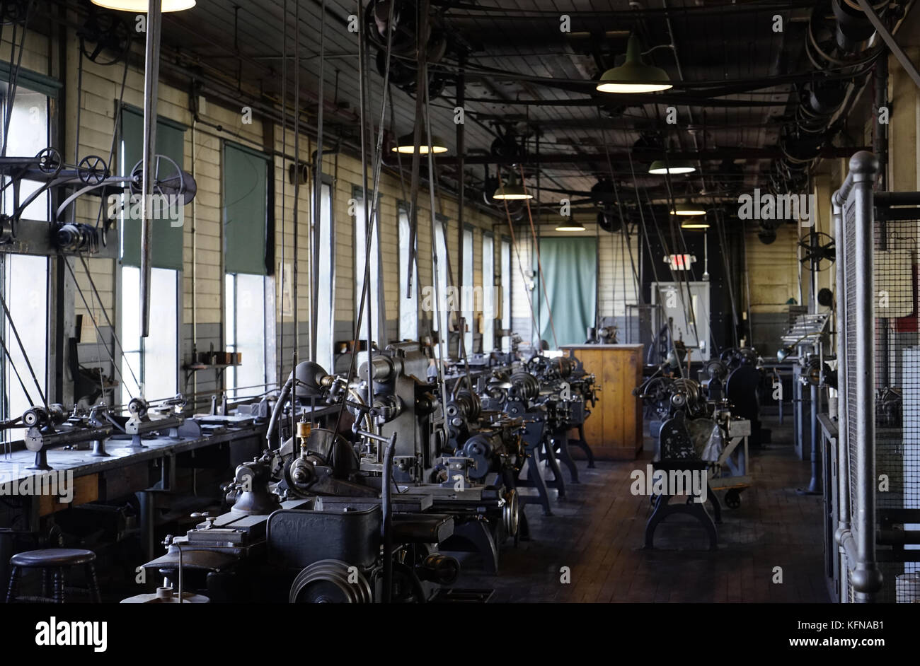 Präzisionsmaschinengeschäft in Thomas Edison National Historical Park.West Orange.New Jersey.USA Stockfoto