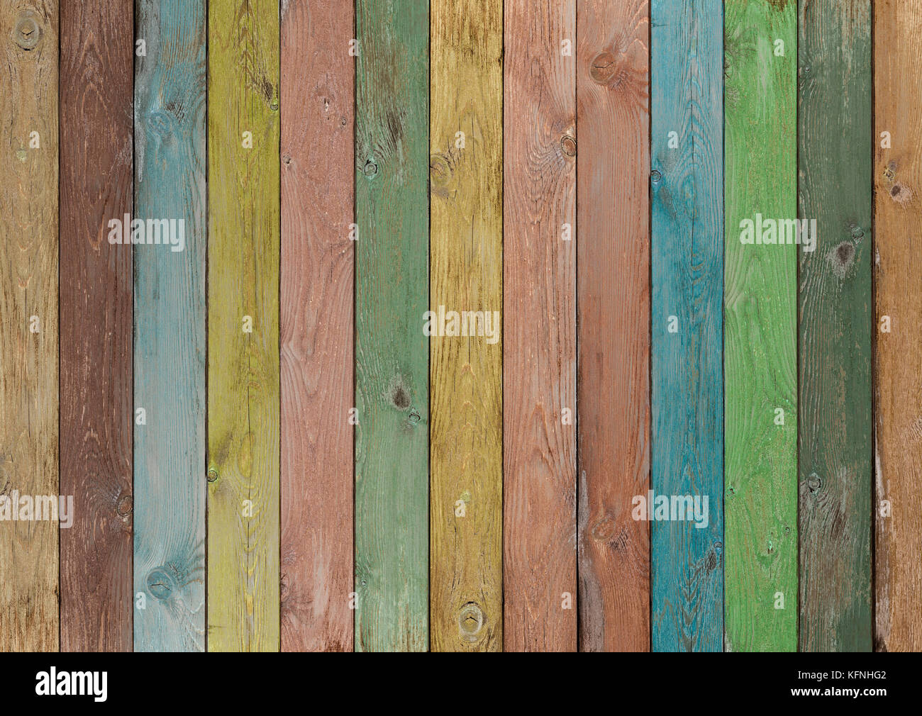 Buntes Holz Hintergrund Stockfoto