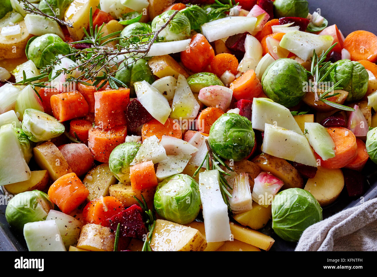 Potpourri der Bio Gemüse closeup Stockfoto