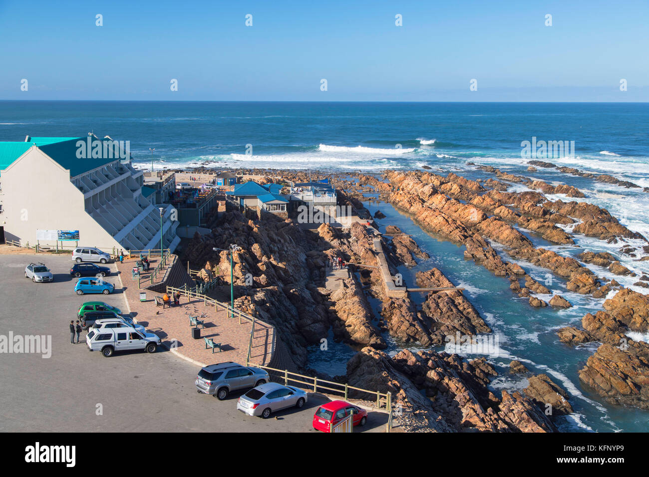 Das Point Hotel an der Stelle, Mossel Bay, Westkap, Südafrika Stockfoto