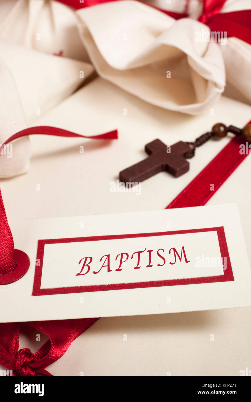 Taufe Ankündigung Stockfoto