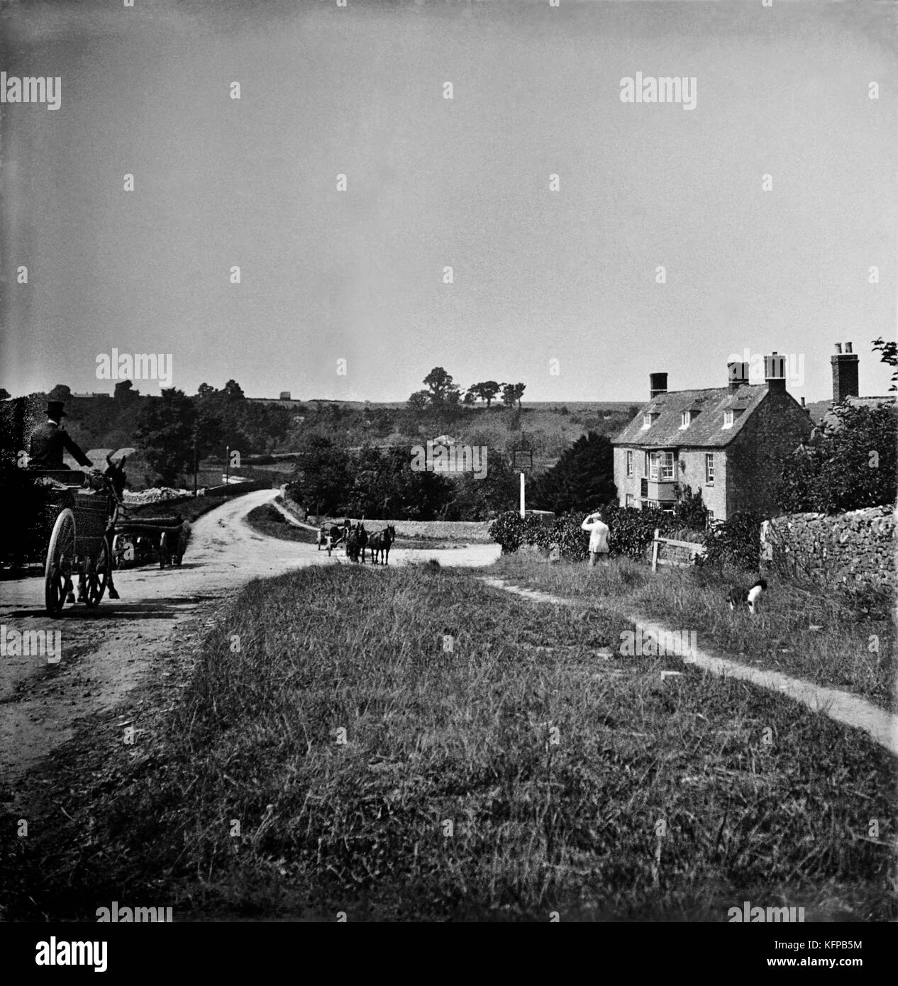 Städte und Dörfer in Oxfordshire. Historische Fotografien aus einem anderen Jahrhundert, 1900. Dies ist das britische England Europa. Stockfoto